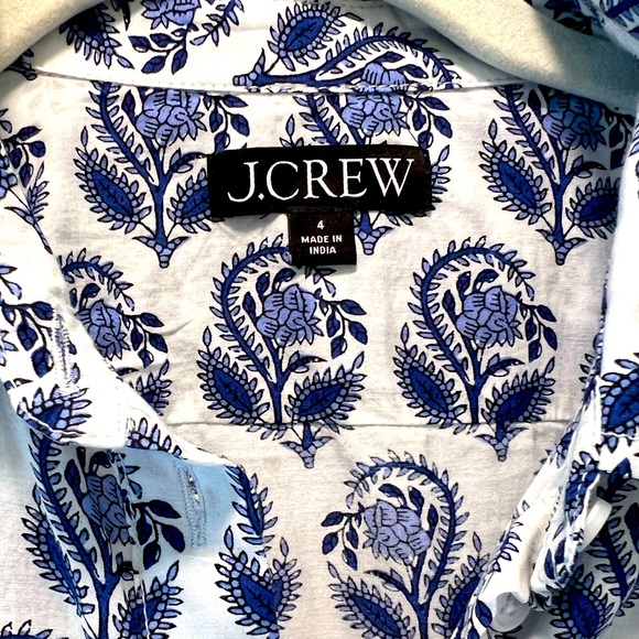 J Crew Button Down Block Print NEW! - Picture 2 of 4